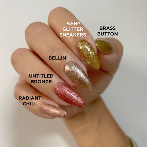 CND Shellac Untitled Bronze Swatch Comparison Gel Polish Colour, Long Wear Nail Polish, Kiara Sky Gel Polish, Regular Nail Polish, Nail Polish Removers, Cnd Vinylux, Glitter Gel Polish, Cat Eye Gel, Cnd Shellac