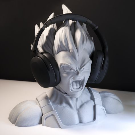 Gaming Cafe, 3d Printing Toys, Ceramic Monsters, Battle Stations, Disney Room Decor, Head Phones, Headset Holder, Gamer Setup, Headset Stand