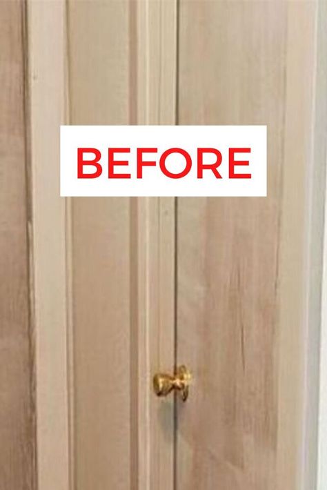 Old Door Painting Ideas, Diy Interior Door Makeover, Redo Doors, Old Interior Doors, Old Door Painting, Diy Interior Door, Door Makeover Diy Interiors, Before And After Interior, Hollow Core Door Makeover