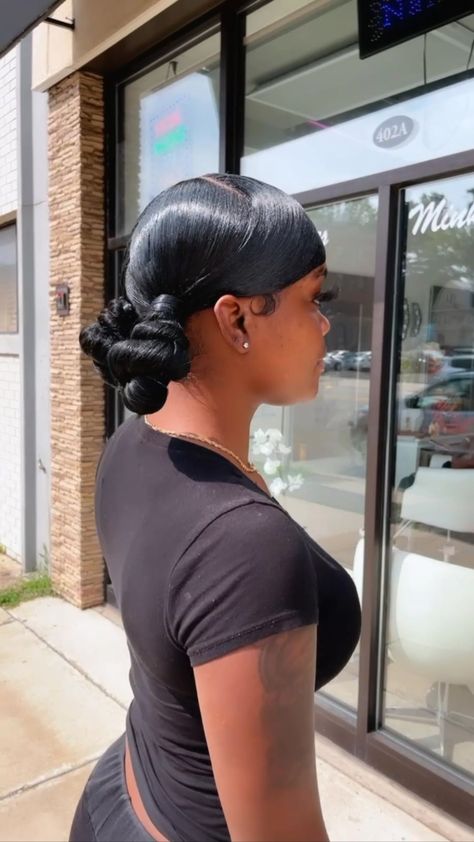 snatchedbyriaa on Instagram: Book this look! Link in bio😍😍😍😍 #njhairstylist #Ponytail #braidedponytail #essexcounty #newjersey #extensions #explore #fyp #hair #weave… Ponytail With Swoop, Two Buns Hairstyle, Sleek Braided Ponytail, Slick Ponytail, Two Buns, High Ponytail Hairstyles, Weave Ponytail Hairstyles, Sleek Ponytail Hairstyles, Black Ponytail Hairstyles