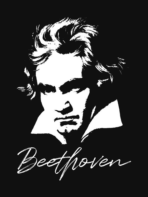 "Ludwig van Beethoven Portrait Classical Composer" T-shirt by davdmark | Redbubble Ludwig Van Beethoven Aesthetic, Beethoven Aesthetic, Composer Aesthetic, Beethoven Portrait, Beethoven Art, Classical Music Poster, Art Schools, Shiplap Wall Diy, Ludwig Van Beethoven