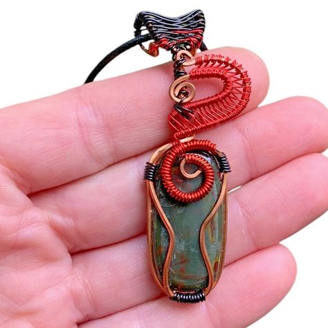 I just added a new item to eBay, Unique Bloodstone Wire Wrap Pendant Copper Wire Wrap Jewelry Crystal Necklace! #eBay #eBaySeller https://ebay.us/koK9ZJ Wire Wrap Jewelry Designs, Artisan Jewelry Necklaces, Handmade Crystal Jewelry, Wire Wrap Jewelry, Wire Wrap Pendant, Wrap Jewelry, Neck Jewellery, Jewelry Crystal, Handcrafted Artisan Jewelry