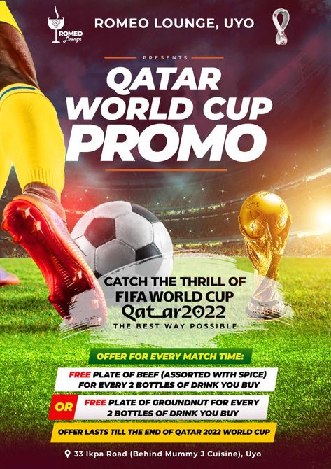 Sport Flyer Design Inspiration, Football Competition Flyer Design, World Cup Poster Design, Football Flyer Design, Logo Futsal, Coffee Branding Design, World Cup Poster, Qatar World Cup, Gaming Poster