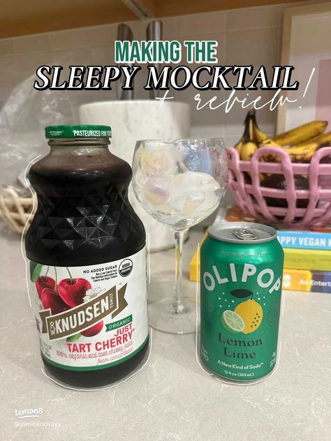 Try the Viral Sleepy Time Mocktail Recipe w/ Me💤🍒 | Gallery posted by jamielindsayy | Lemon8 Less Alcohol, Just Juice, Drink Recipes Nonalcoholic, Cherry Juice, Cherry Tart, Mocktail Recipe, Usda Organic, Healthy Foods To Eat, Copycat Recipes