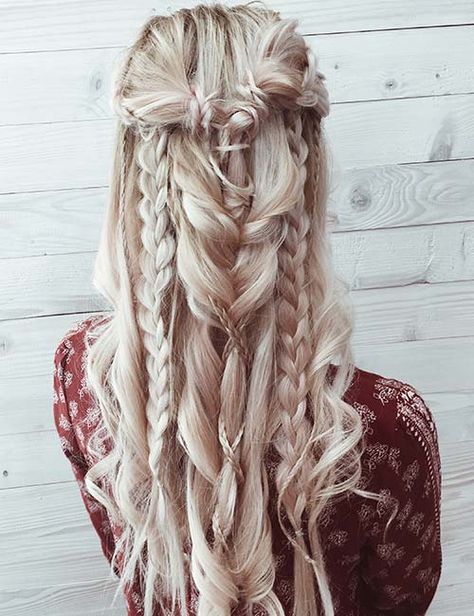 Witchy Hair, Witch Hair, Viking Hair, Fall Hair Trends, Hair Help, Beautiful Mess, Trending Hairstyles, Braids For Long Hair, Braids For Short Hair