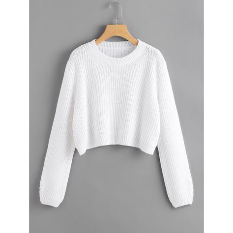 Loose Fit Crop Jumper ($20) ❤ liked on Polyvore featuring tops, sweaters, white, crop top, long sleeve pullover, long sleeve crop sweater, white cropped sweater and cropped pullover sweater Extra Long Sleeve Sweater, White Cropped Sweater, Purl Knit, Crop Jumper, White Pullover Sweater, Knit Cropped Sweater, White Long Sleeve Sweater, Crop Pullover, Solid Sweaters