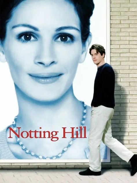 Noting Hill Movie Poster, Nothing Hill Aesthetic, Notting Hill Poster, Notting Hill Movie, Nothing Hill, Man On The Street, Knotting Hill, Rom Coms, Movie Wall