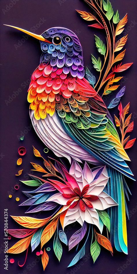 Quling Ideas Beautiful, Quilling Images, Quilling Design, Diy Quilling Crafts, Arte Quilling, Quilling Pattern, Quilling Animals, Paper Quilling For Beginners, Paper Quilling Tutorial