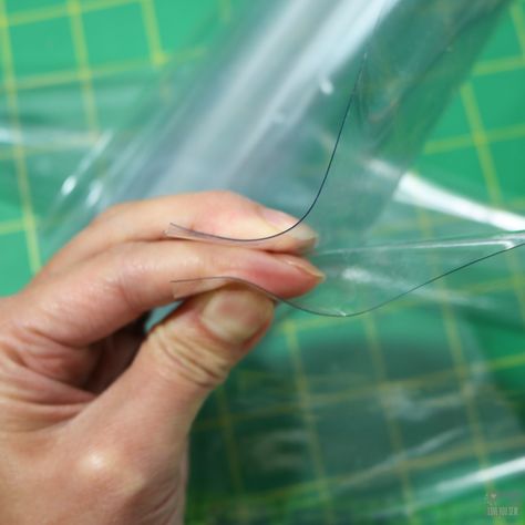 Sewing Rubber Fabric, How To Make A Clear Plastic Purse, Sewing Clear Vinyl Bags, How To Sew A Clear Vinyl Bag, How To Sew Vinyl, Sewing Pvc Fabric, Clear Vinyl Purse Pattern, Sewing Plastic Vinyl, Clear Plastic Bag