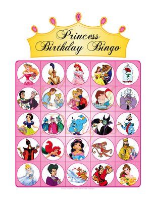 Free Disney Princess Bingo game with 10 unique game boards (free PDF printable) Disney Princess Party Games, Princess Bingo, Princess Birthday Party Games, Birthday Bingo, Princess Party Games, Diy Kids Party, Camping Theme Birthday, Princess Printables, Disney Princess Birthday Party