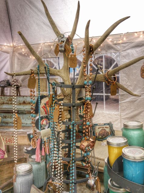 Boutique Store Displays, Creative Jewelry Displays, Vendor Booth Display, Clothing Store Displays, Vendor Displays, Store Design Boutique, Craft Booth Displays, Boutique Display, My Tribe