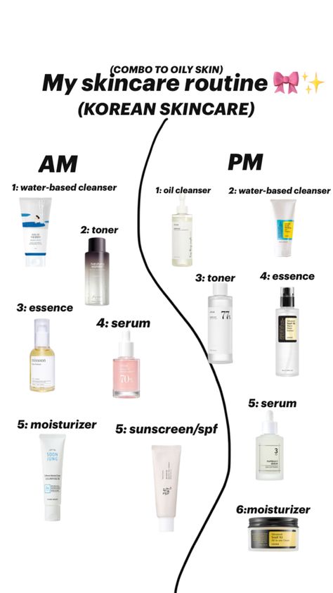 Skincare Routine For Oily Skin, Oily Skin Routine, Routine For Oily Skin, Korean Skin Care Secrets, Skin Care Basics, Skincare For Oily Skin, Eksterior Modern, Face Skin Care Routine, Face Routine