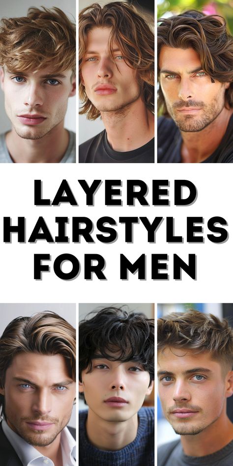 27 Layered Hairstyles for Men From Short to Long Including Medium Length Shaggy and Korean Styles Men’s Undercut Haircut Medium, Men's Haircuts Medium Length, Medium Length Hair Growing Out, Mens Haircut Long On Top Medium Lengths, Mens Thick Hair Hairstyles Medium, Guys Layered Haircuts, Men Haircut Thick Straight Hair, Men's Long Hairstyles Undercut, Med Length Haircuts Men