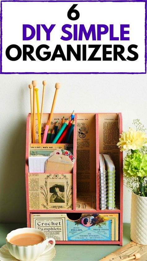 simple organizers and boxes for storage from cardboard Flower Crafts Easy, Diy Box Organizer, Cardboard Box Storage, Boxes For Storage, Craft Storage Diy, Cardboard Organizer, Room Storage Diy, Cardboard Storage, Craft Storage Organization