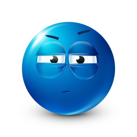 Heavy-Lidded Blue Smiley Blue Emoji Face Confused, Big Emojis, Emoji People, Emoji Man, Images Emoji, سبونج بوب, Cool Emoji, Emoticons Emojis, Blue Emoji