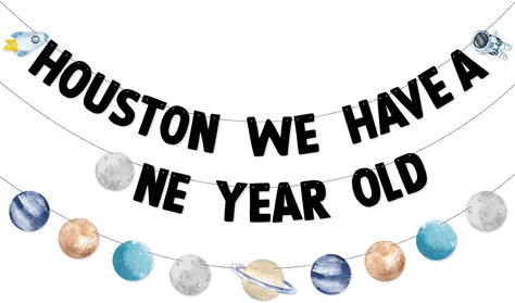 Outer Space First Birthday Banner Houston We Have a One Year Old Party Decorations Rocket Astronaut Solar System Planet 1st Celebration Party Hanging First Trip Around The Sun Supplies #ad #space #outerspace #spaceparty #spacebirthday #outerspacebirthdayparty #outerspacebirthdaypartybanner Outer Space First Birthday, Space First Birthday, Space Banner, First Birthday Banner, First Trip Around The Sun, Space Theme Party, Outer Space Party, Outer Space Birthday, Space Birthday Party