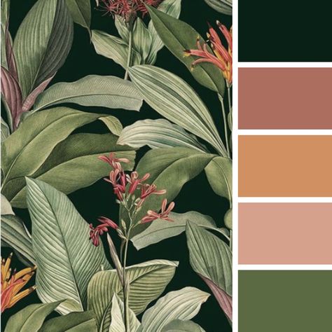 Green Swatches, Tropical Color Palette, Palette Challenge, Color Palette Challenge, Color Schemes Colour Palettes, Room Paint Colors, Green Colour Palette, Color Palate, Modern Tropical