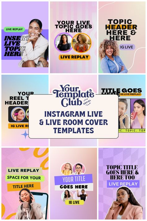 Podcast Template, Branding Images, Social Media Landscape, Feed Insta, Marketing Instagram, Instagram Template Design, Cover Templates, Youtube Design, Instagram Graphic