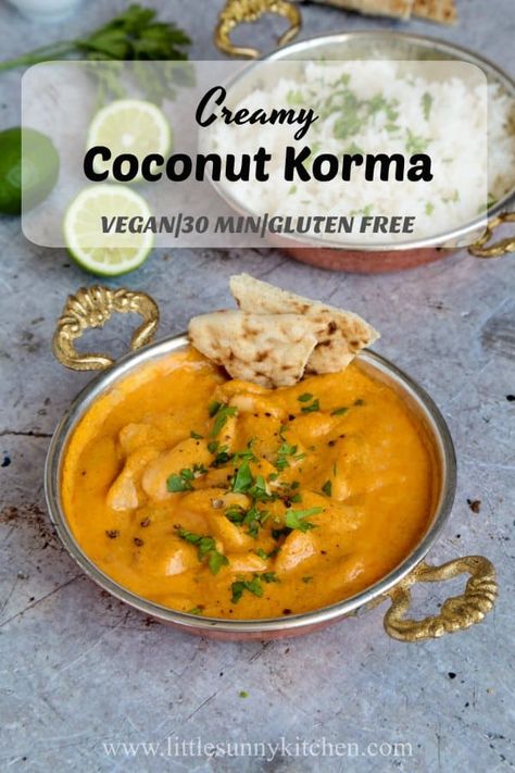 Indian Korma Sauce, Vegan Korma Curry, Vegan Korma Recipe, Korma Sauce Recipe, Coconut Korma Recipe, Coconut Korma, Vegan Korma, Korma Paste, Korma Sauce