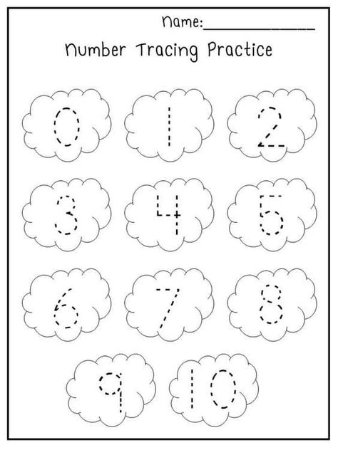 Matematik Prasekolah, Trace The Numbers, Aktiviti Prasekolah, Kertas Kerja Prasekolah, Aktiviti Tadika, Number Activities Preschool, Numbers Worksheets, Homeschool Preschool Activities, Toddler Worksheets