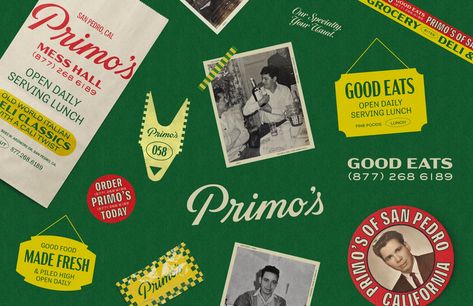 Primo's Deli — Jim Kennelly Deli Typography, Deli Graphic Design, Deli Branding Design, Bodega Design, Nostalgic Design, Vintage Brand Design, Deli Branding, New York Deli, Country Graphic Design