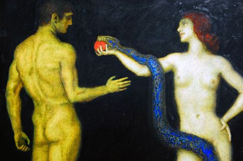 Elizabeth Von Arnim, Christian Mythology, Franz Von Stuck, Vignette Design, Ancient Mythology, Adam And Eve, Gustav Klimt, Young Artist, Large Prints