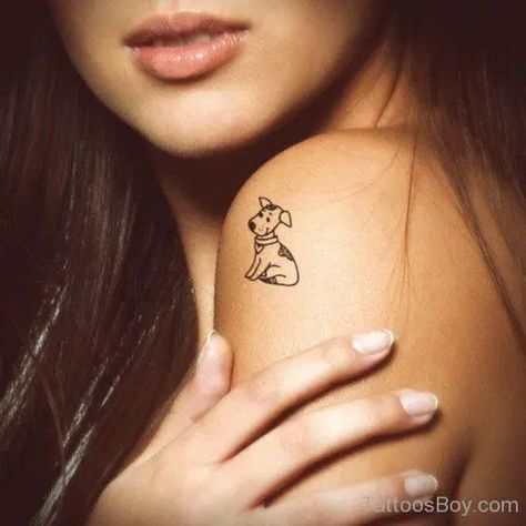 50+ Best Small Dog Tattoo Ideas - The Paws Tatoo Dog, Small Dog Tattoos, Tattoos For Dog Lovers, Dog Memorial Tattoos, Tattoo Dog, Worlds Best Tattoos, Mini Dog, Cat Tattoos, Tattoos Art