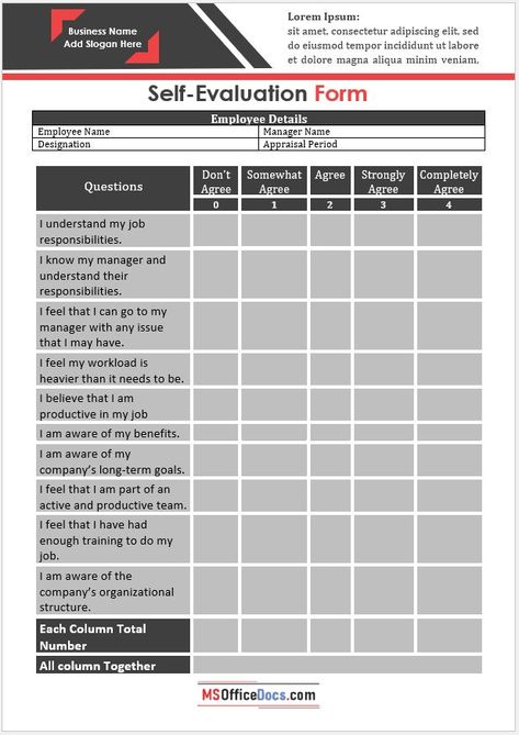 Self Evaluation Employee Example, Self Evaluation Employee Answers, Self Evaluation Employee, Deposit Slip, Employee Evaluation, Self Evaluation, Employee Evaluation Form, Volunteer Training, Evaluation Employee