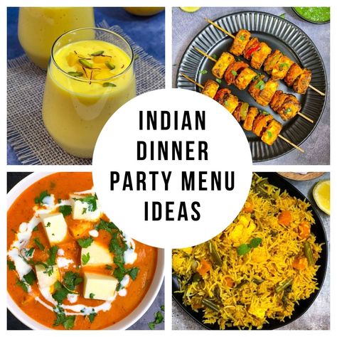 Indian Party Menu Ideas Lunch Party Menu, Indian Vegetarian Dinner Recipes, Indian Dinner Menu, Birthday Dinner Recipes, Vegetarian Dinner Party, Birthday Dinner Menu, Family Dinner Menu, Indian Dinner Recipes, Lunch Party