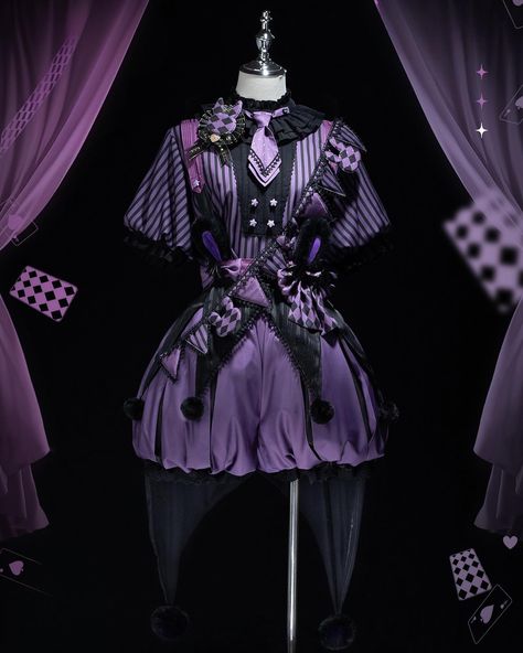 💕💜Bunny theme circus vibes Sweet Lolita dress in 2 colors and Ouji Lolita outfit.🐰🎠 🛒👉Search 'FOGC-142' on devilinspired.com #devilinspired #lolitacoord #lolitafasion #sweetdress #oujifashion #sweetlolitafashion #circustheme