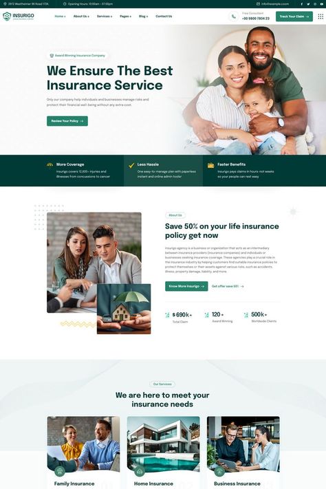 Insurigo: A Sleek and Secure WordPress Theme for Your Insurance Business
In today’s digital age, having a strong online presence is crucial for any business, especially in the competitive insurance world. That’s where Insurigo, a powerful and versatile WordPress theme specifically designed for insurance companies, comes in. Learning Website Design, Webpage Design Layout, Corporate Web Design, Insurance Website, Corporate Website Design, Design Sites, Wireframe Design, Business Web Design, Ui Design Website