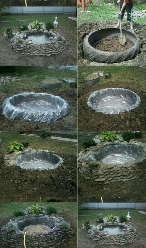 Reka Bentuk Landskap, Reban Ayam, Decorative Water Fountain, Backyard Water Fountains, Taman Diy, Diy Water Feature, Taman Air, Diy Water Fountain, Tanaman Pot