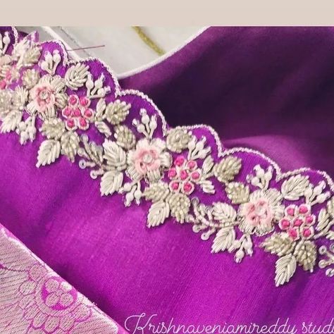 Krishnaveni Amireddy Studio, Aari Blouses, Baby Shower Cake Designs, Maggam Blouses, Blouse Works, Latest Blouse Designs Pattern, Latest Model Blouse Designs, Blouse Embroidery, Maggam Work Blouse Designs