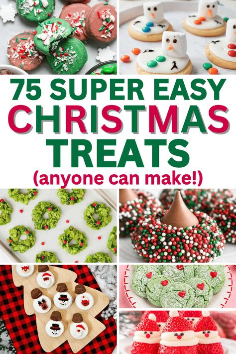 Cute Christmas Food, Christmas Sweets Easy, Homemade Christmas Treats, Christmas Sweets Recipes, Christmas Cookies Kids, Perfect Christmas Dinner, Fun Holiday Treats, Easy Holiday Treats, Christmas Appetizers Party