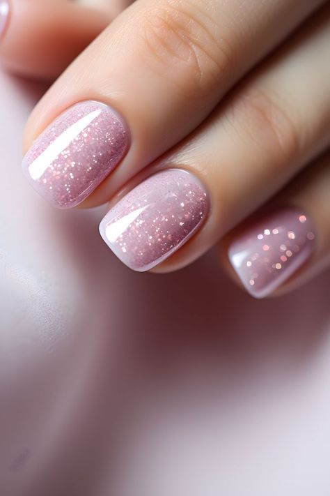 Baby Pink Glitter Nails, Special Occasion Nails, Shimmering Nails, Nails Festive, Occasion Nails, Nails Sparkly, Festive Nails, Pink Nail Art Designs, Season Nails