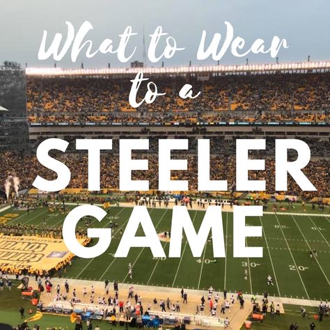 What to Wear to a Steeler Game Steeler Game Outfit Woman, What To Wear To Nfl Game, Steelers Football Game Outfit, Steelers Outfit Woman, Nfl Outfit Ideas Woman Winter, Steelers Outfit, Steelers Gear, Salty Blonde, Football Game Outfit