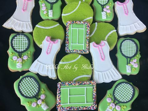 Tennis Cookies, Tennis Bachelorette, Sport Cookies, Tennis Birthday, Bachelorette Theme, Banquet Ideas, Tennis Party, Bachelorette Themes, Beach Tennis