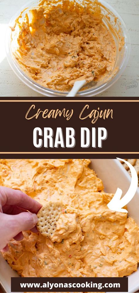 Cajun crab dip is a mildly hot crab dip recipe (not too spicy) made with cream cheese, sriracha sauce, cheddar, mayo, sour cream, creole spices, and imitation crab meat. This cold crab dip is so good! This cold crab dip recipe is the perfect make-ahead dip because it doesn’t stiffen hard and stays semi-soft from the whipped mayo and cheese sauce. It's so silky and delicious! Seafood Dip Cold, Crab Dip Recipe Cold, Shrimp And Crab Dip, Cold Crab Dip, Spicy Crab Dip, Cajun Crab Dip, Crab Dip Cold, Hot Crab Dip Recipe, Cajun Crab