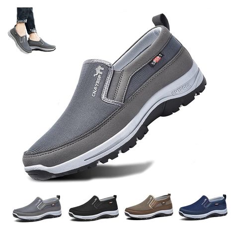 PRICES MAY VARY. 【Comfortable Fit,Men's Lightweight Casual Slip-On Shoes】Men's Breathable Mesh Orthopedic Travel Plimsolls Slip-on Loafers are suitable for all-day wear. The soft rubber insole gives your feet a good cushion, and the foot feels comfortable and natural, skin-friendly and breathable, lightweight and comfortable. You can take easy walks all day long, go anywhere and keep your feet comfortable and pain-free! 【Comfortable, Breathable, Slip-on】Men's Breathable Mesh Orthopedic Travel Pl Mens Slip On Shoes Casual, Orthopedic Shoes For Men, Mens Slip On Shoes, Columbia Shoes, Slip Resistant Shoes, Casual Slip On Shoes, Orthopedic Shoes, Casual Design, Pain Free