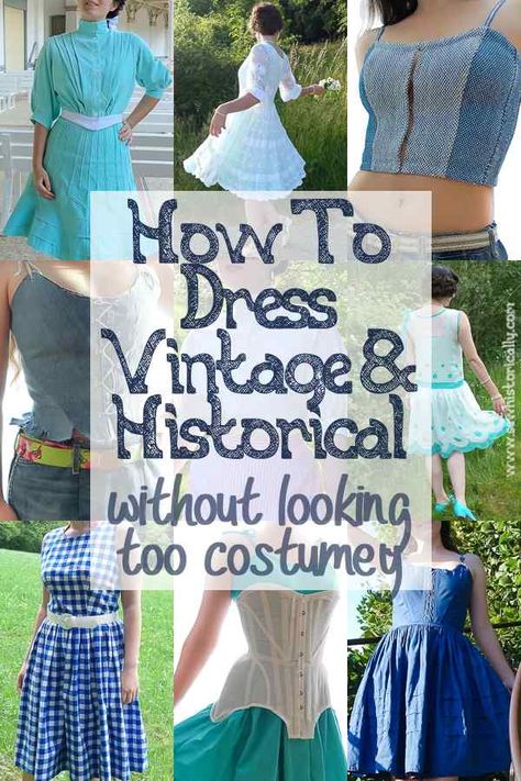 Vintage Style Sewing Patterns, Historical Costumes For Women, Diy Historical Costume, Truly Victorian Pattern, Pioneer Dress Pattern Free, Diy Victorian Dress, How To Dress Vintage, Sewing Inspiration Clothes Diy Projects, History Bounding Outfits