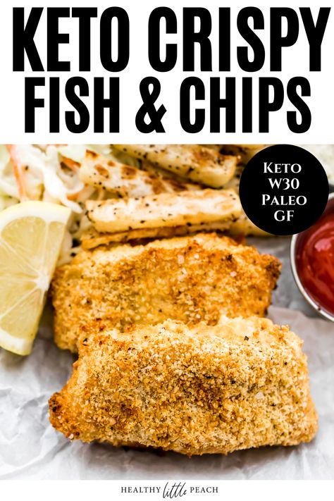 Keto Fish Fillet Recipe, Keto Fish And Chips Air Fryer, Keto Catfish Recipes Air Fryer, Keto Grouper Recipes, Keto Fried Fish Recipes, Keto Air Fryer Fish, Healthy Fish And Chips Recipe, Keto Walleye Recipes, Flounder Fillet Recipes Air Fryer