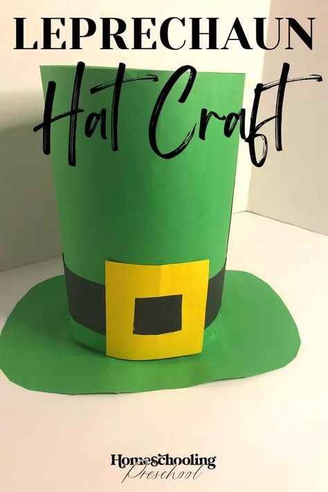 Are your kids feeling festive for St. Patrick's Day? Try this easy and fun project - making a leprechaun hat out of construction paper! Not only is it an enjoyable activity, but it's also one that the whole family can join in on. This article will show you how to make your own St. Patrick's Day leprechaun hat with simple instructions and and even simpler materials needed. Your kids are sure to love their very own homemade leprechaun hat! Leprechaun Hat Craft, Preschool Construction, Leprechaun Craft, Homeschooling Preschool, Construction Paper Crafts, Leprechaun Hat, Dimensional Shapes, Black Construction Paper, Leprechaun Hats