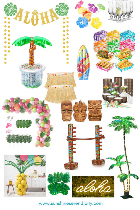 Get ready to hula with the best Luau Party Decor! From tiki faces to light up palm trees, make your summer bash a hit with these Amazon finds.  #affiliate #summerparty #luau #luauparty #summerparty #partythemes Hawaii Theme Pool Party, Beach Pool Party Decorations, Tiki Party Decorations Diy, Hawaii Party Decor, Hawaii Pool Party Ideas, Hawaiian Party Decorations For Adults, Luau Party Ideas Decorations, Diy Luau Party Decorations, Tiki Party Ideas