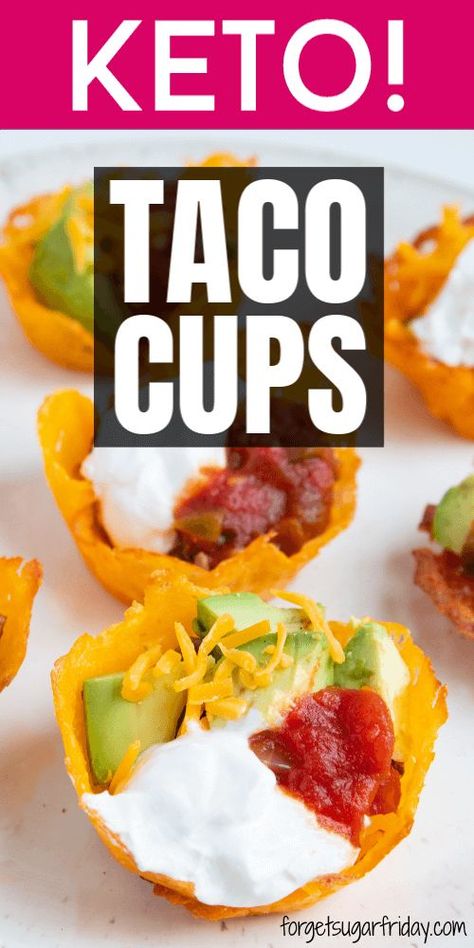 The BEST keto appetizer recipe!! If you are looking for an easy keto appetizer recipe (or even keto dinner recipe), look no further than these zero-carb Keto Taco Cups. These mini keto tacos are easy to make, unbelievably tasty, and so fun to eat. Plus I will show you how to make your very own keto taco bar, a perfect keto party food! If you're craving tacos on keto, you will love these low carb tacos! #keto #ketorecipes #tacos Keto Taco Cups, Keto Party Food, Taco Cups Recipe, Keto Tacos, Keto Dinner Recipe, Taco Cups, Low Carb Tacos, Keto Taco, Low Carb Appetizers