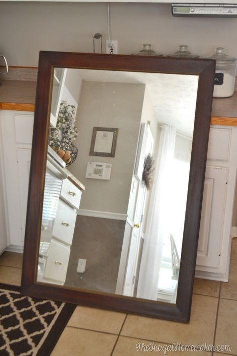 Painted Dresser and Mirror makeover (Master Bedroom furniture) Dresser Mirror Makeover, Dresser Refinish, Mirror Paint, Small Dresser, Yard Sale Finds, Mirror Makeover, Painted Dresser, Bedroom Mirror, Oval Mirror