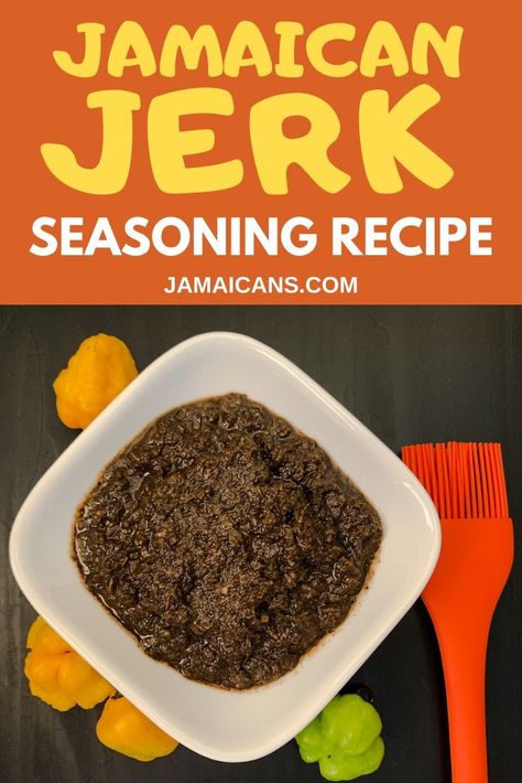 Jamaican Jerk Seasoning Recipe Pin Jerk Seasoning Recipe, Jerk Chicken Marinade, Jerk Recipe, Jerk Chicken Recipe, Jamaican Jerk Seasoning, Dry Rub Recipes, Homemade Spice Mix, Spice Blends Recipes, Spice Mix Recipes