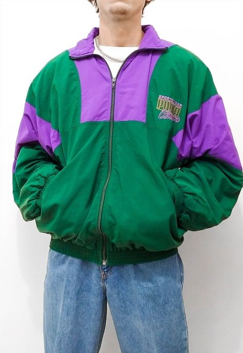 90s Jacket Windbreaker, 80s Windbreaker Outfit Men, 80s Jacket Men, Vintage Windbreaker Outfit Men, Retro Jacket Outfit, 90s Jacket Outfits, Vintage Jacket Outfit 90s, 80s Jacket Outfit, 90s Colorful Outfits