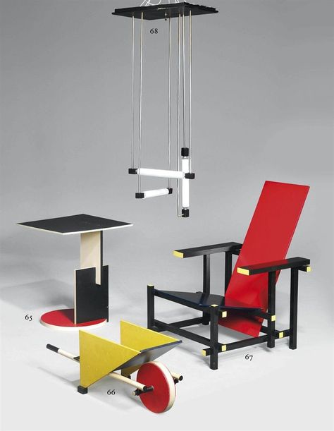 Gerrit Rietveld Bauhaus Interior, Bauhaus Furniture, Gerrit Rietveld, Eileen Gray, Dutch Furniture, Chair Table, Iconic Furniture, Memphis Design, Bauhaus Style