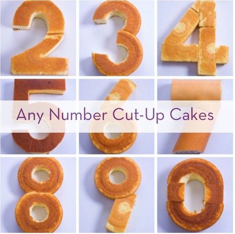 How To Create Any Number With Store-Bought Cakes » Curbly | DIY Design Community 3d Dort, Fruit Cupcakes, Diy Birthday Cake, Store Bought Cake, 6 Cake, Number Cakes, Cut Up, Savoury Cake, Birthday Cake Kids