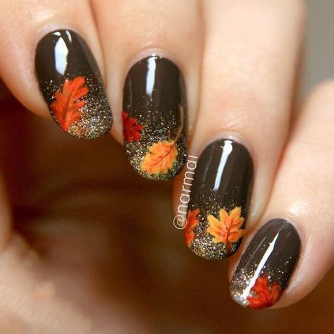 French Manicures, Thanksgiving Nail Art, Fall Nail Art Designs, Manicure Gel, Her Nails, Makijaż Smokey Eye, Thanksgiving Nails, Nagel Inspo, Fall Nail Art